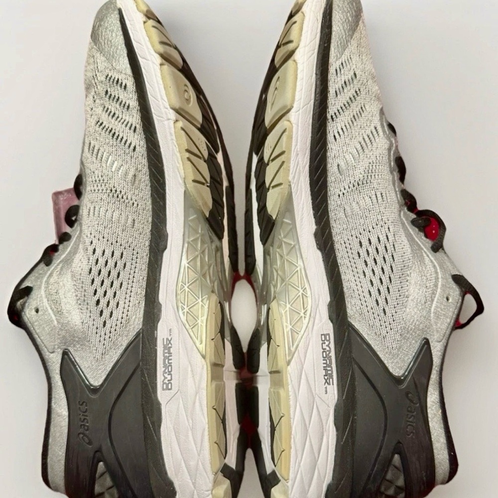 ASICS Men’s Size 10.5 Dynamic Duomax T749N Running Shoes Silver & Black GREAT - Picture 13 of 16